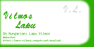 vilmos lapu business card